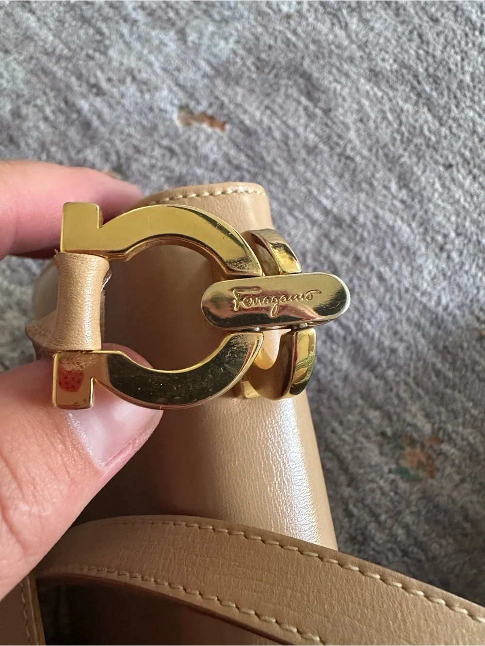 Salvatore Ferragamo Mini Tan Leather  Bag